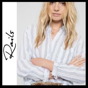 NWT Rails Charli Cayman Stripe Shirt